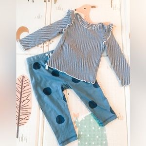 Tea Collection stripes and polka dot set